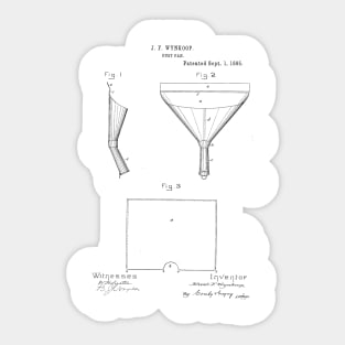 Dust Pan Vintage Patent Hand Drawing Sticker